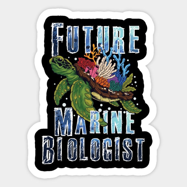 Future Marine Biologist Ocean Turtle Biology Sticker by Ramadangonim